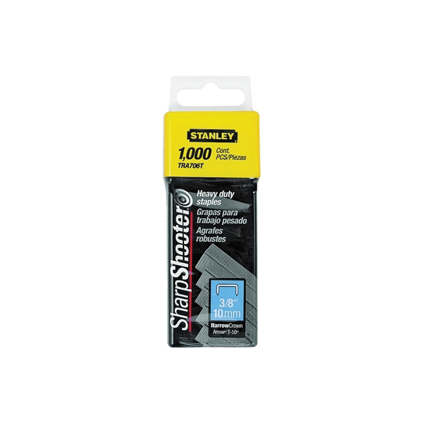 TRA706T Staple, 27/64 in W Crown, 3/8 in L Leg, Galvanized, 24 ga Gauge