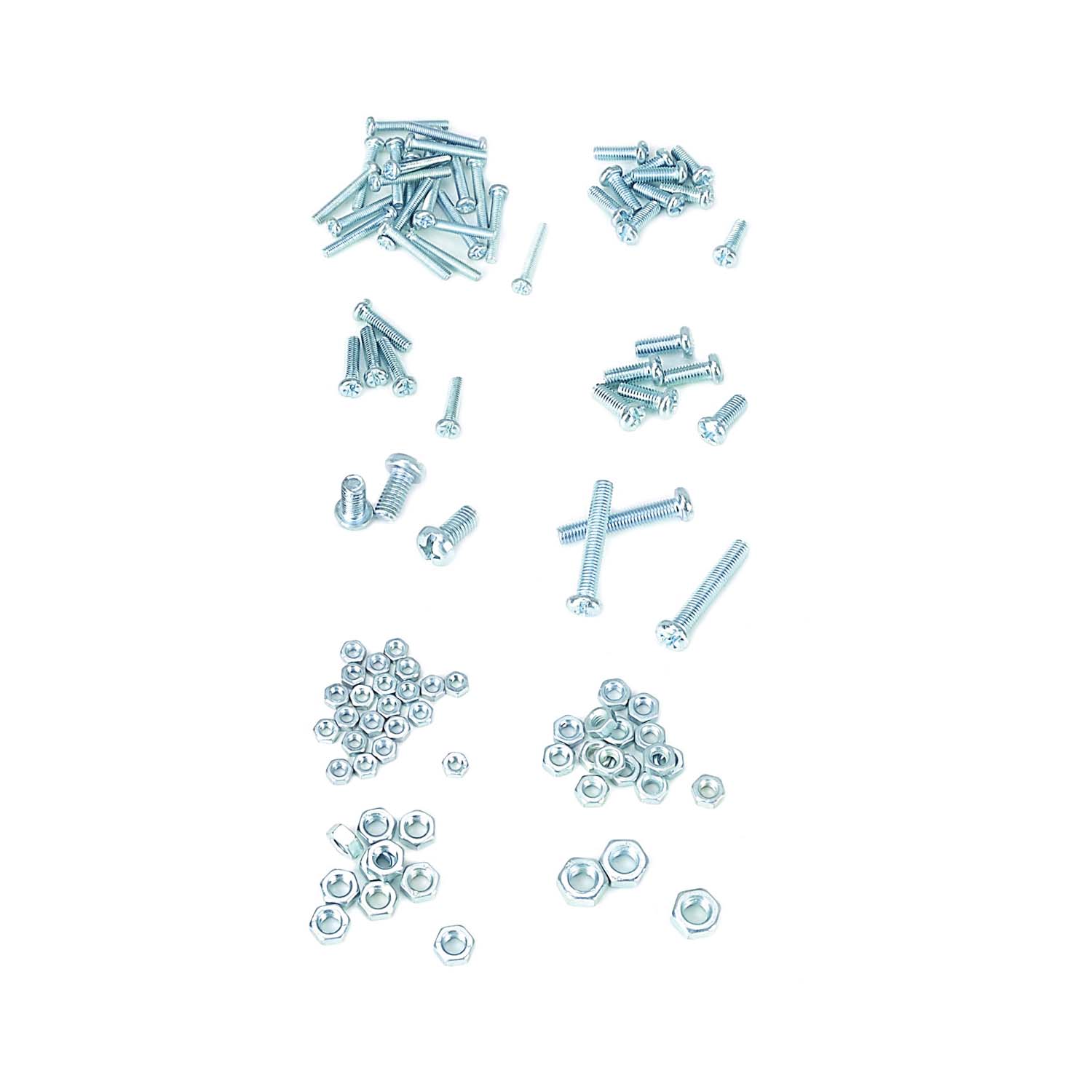 JL821033L Bolt and Nut Set, Zinc-Plated, 100 -Piece