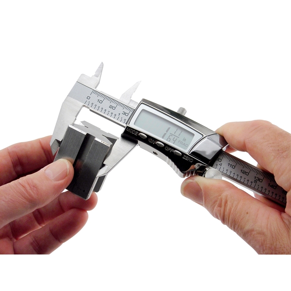 General 147 Caliper, 0 to 6 in, 1.57 in Jaw, Digital, LCD Display, Stainless Steel - 1