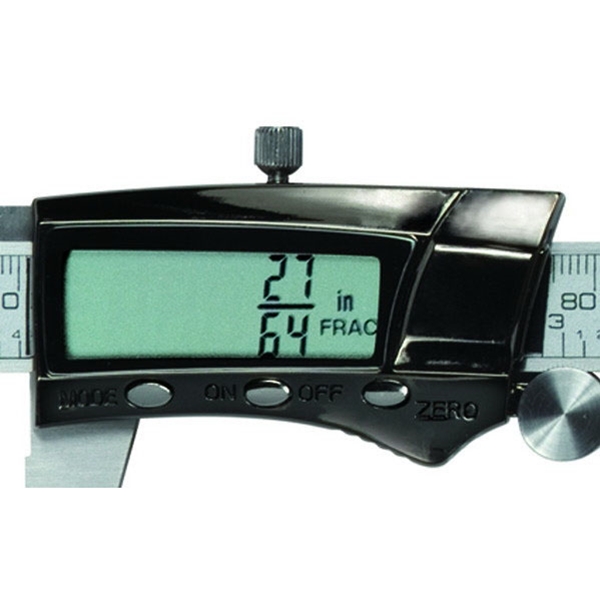General 147 Caliper, 0 to 6 in, 1.57 in Jaw, Digital, LCD Display, Stainless Steel - 2