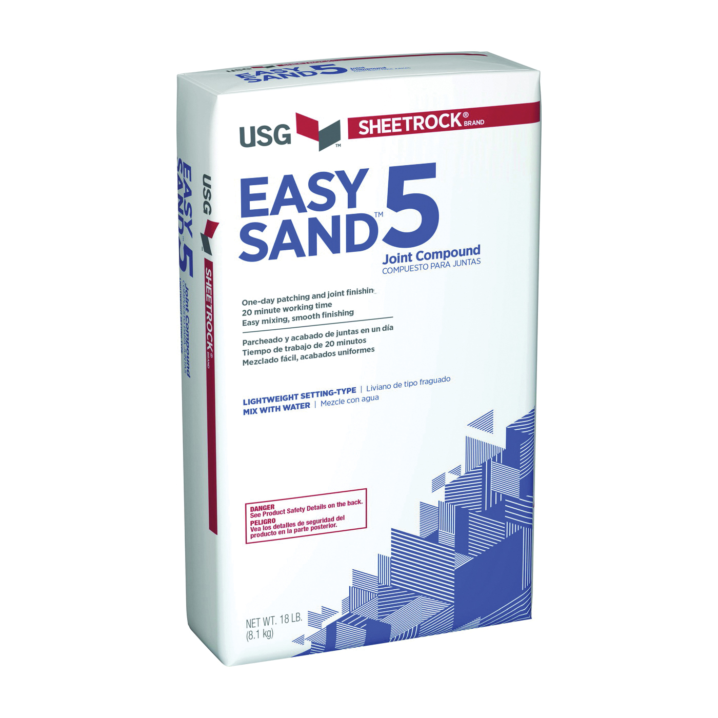 Easy Sand 384150-060 Joint Compound, Powder, Natural, 18 lb Bag