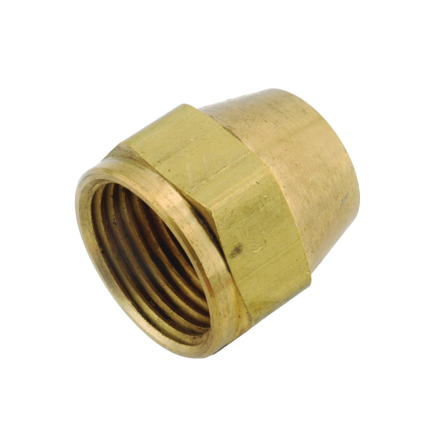 754014-08 Short Nut, 1/2 in, Flare, Brass