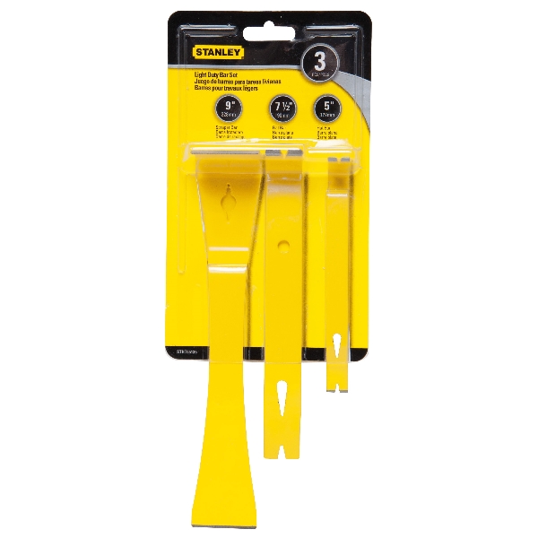STANLEY STHT55135 Pry Bar Set, 3-Piece, HCS, Yellow, Powder-Coated - 2