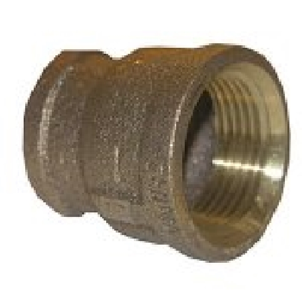 Lasco 30-7546 Bell Pipe Reducer, 3/4 x 3/8 in, Brass, 125 psi Pressure