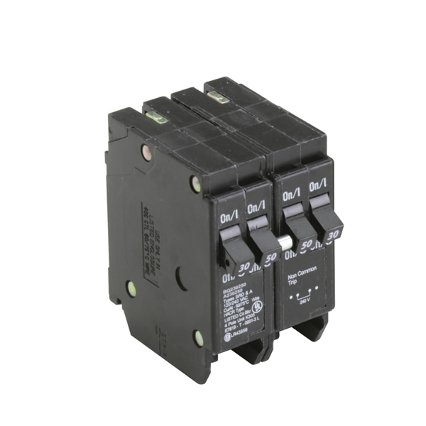 BQ230250 Circuit Breaker with Rejection Tab, Quad, Type BQ, 30/50 Amp, 4 -Pole, 120/240 V