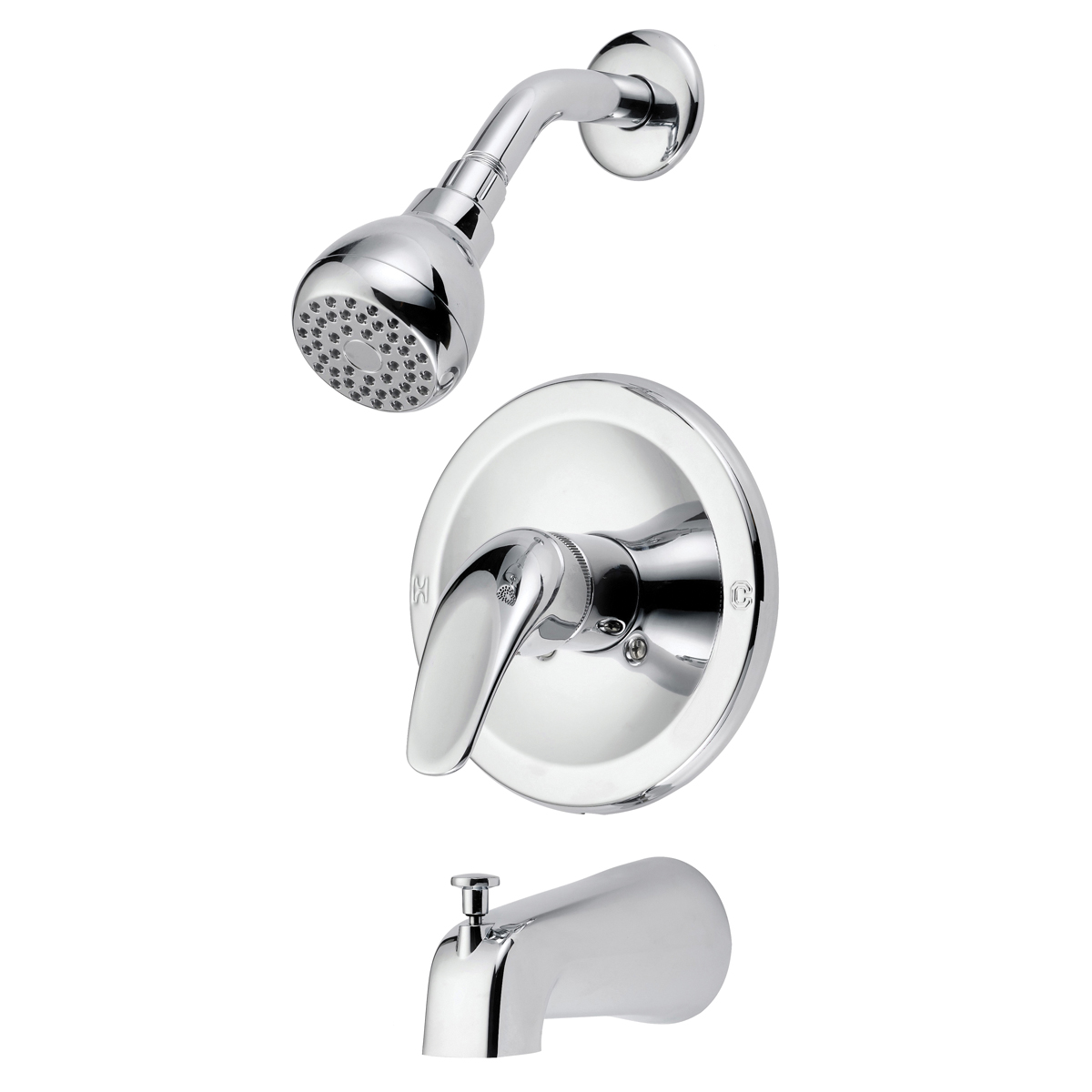 TQ-F1014209CP Tub/Shower, Fixed-Mount Showerhead, 1.75 gpm Showerhead, 1 Spray Settings, 1-Handle, Chrome