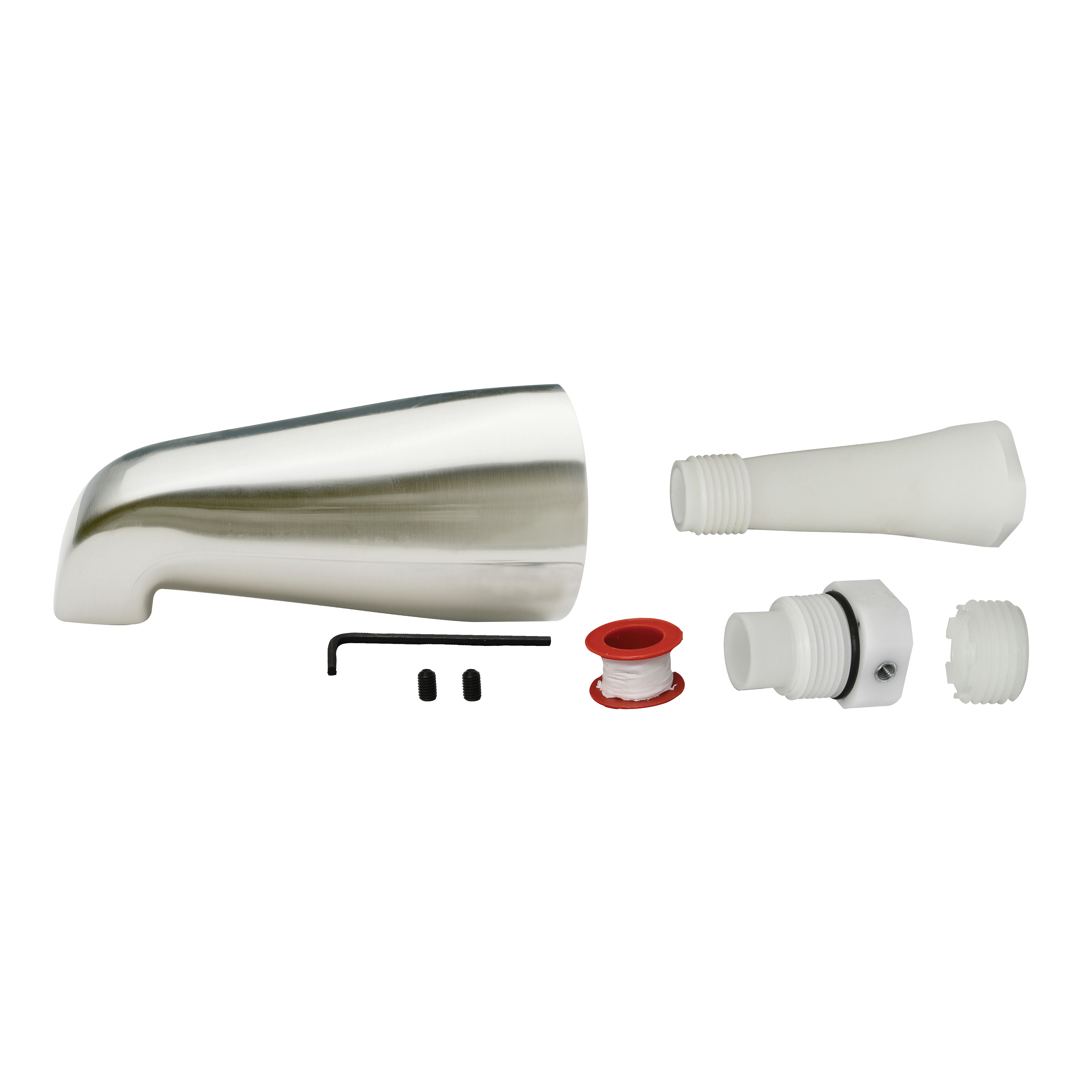 PP825-33BN Bathtub Spout, 16-1/4 in L, Brushed Nickel