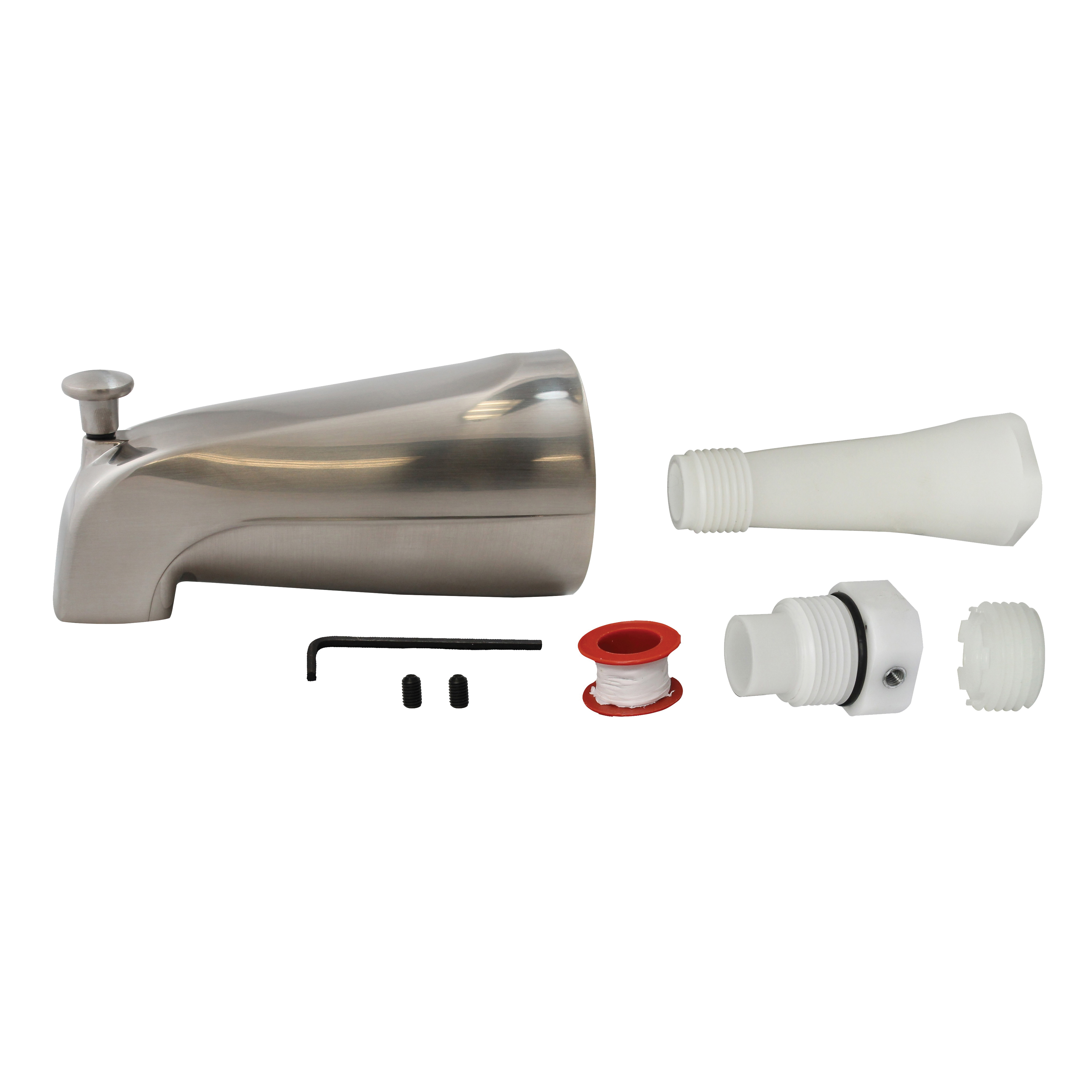 PP825-35BN Bathtub Spout, 16-1/2 in L, Brushed Nickel