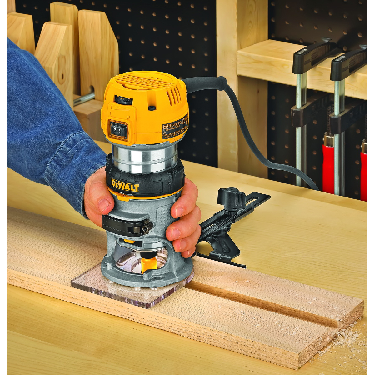DeWALT DWP611 Compact Router with LED, 7 A, 16,000 to 27,000 rpm Load Speed, 1-1/2 in Max Stroke - 5