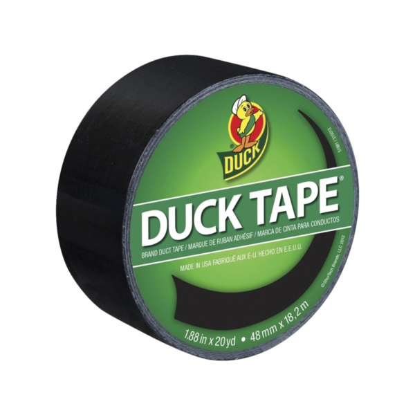 1265013 Duct Tape, 8 mil Thick, 20 yd L, 1.88 in W, Black