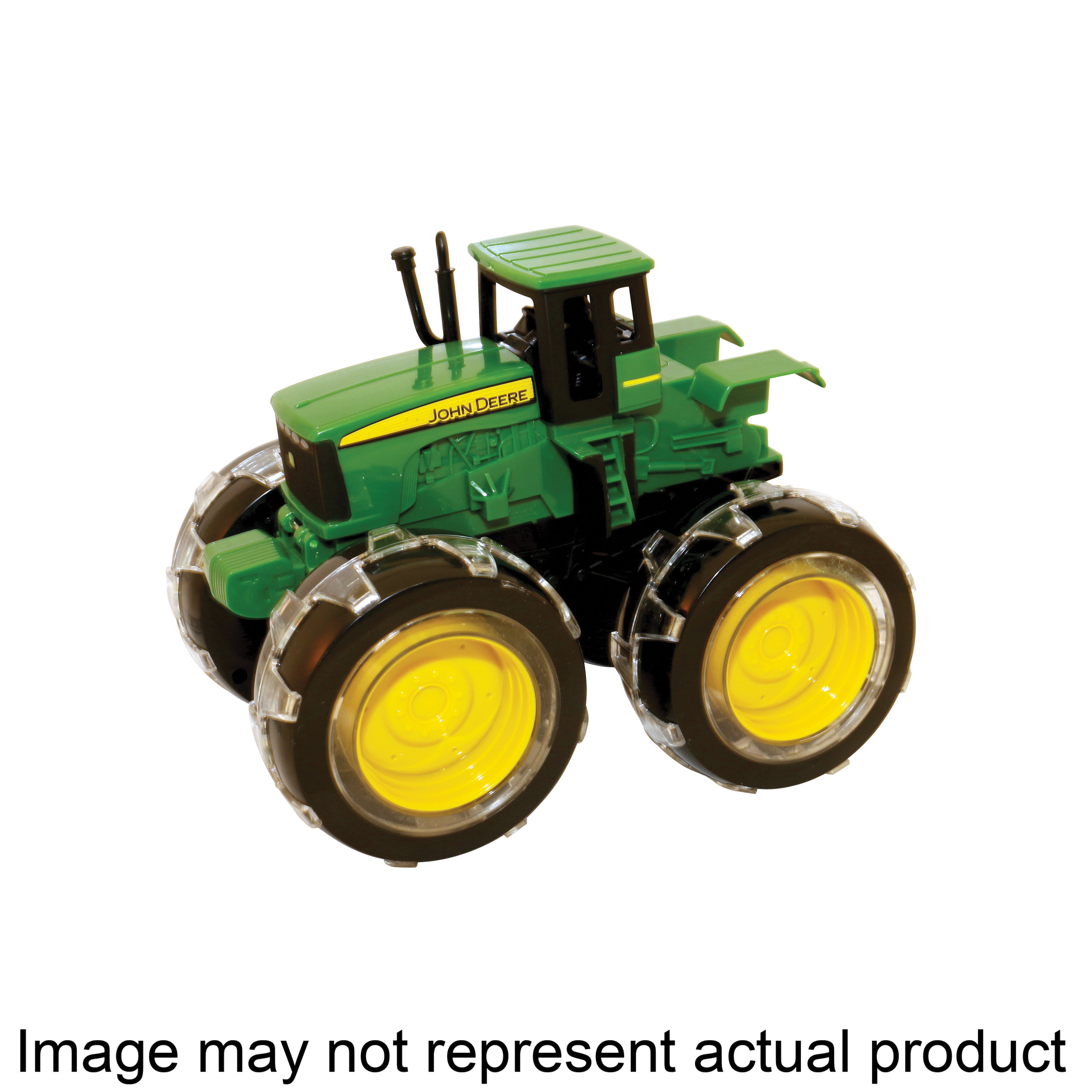 46434B Monster Treads Deluxe Lightning Wheels Tractor Truck Play Vehicle, 3 years and Up, Internal Light/Music, Plastic, Green/Yellow/Black