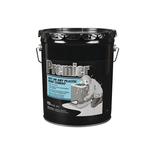 PR350070 Plastic Roof Cement, Black, Paste, 4.75 gal Cartridge