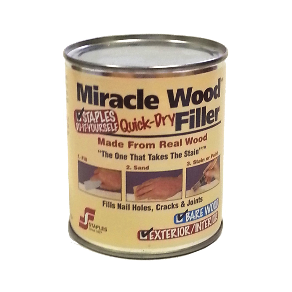 Miracle Wood 902 Wood Filler, Putty, Strong Solvent, Natural, 0.5 lb
