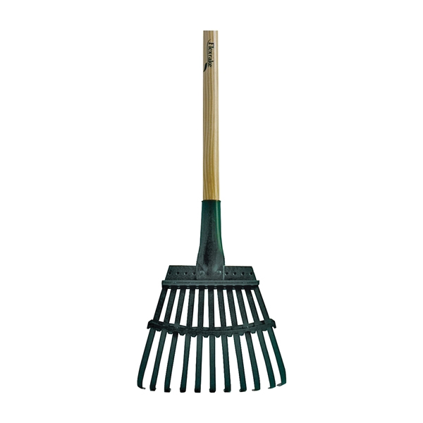 Flexrake 3W Shrub Rake, 8 in W Tine, 11-Tine, Spring Steel Tine, Wood Handle, 48 in L Handle - 2