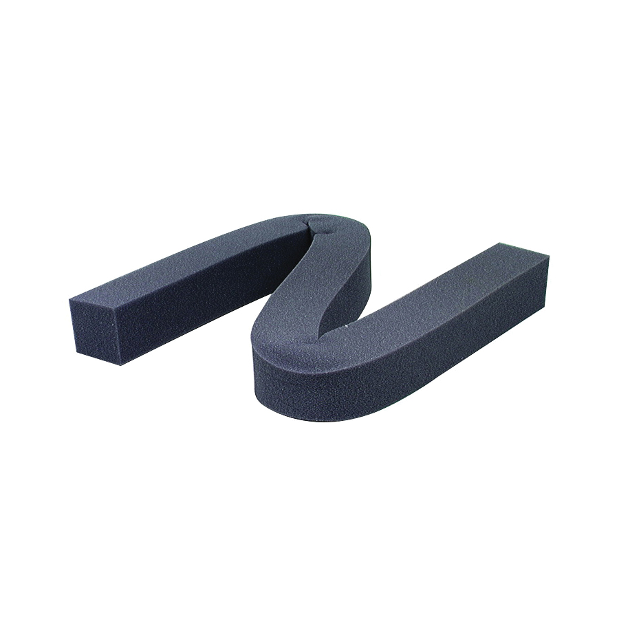 02006 Air Conditioner Weatherstrip, 1-1/4 in W, 1-1/4 in Thick, 42 in L, Foam, Gray