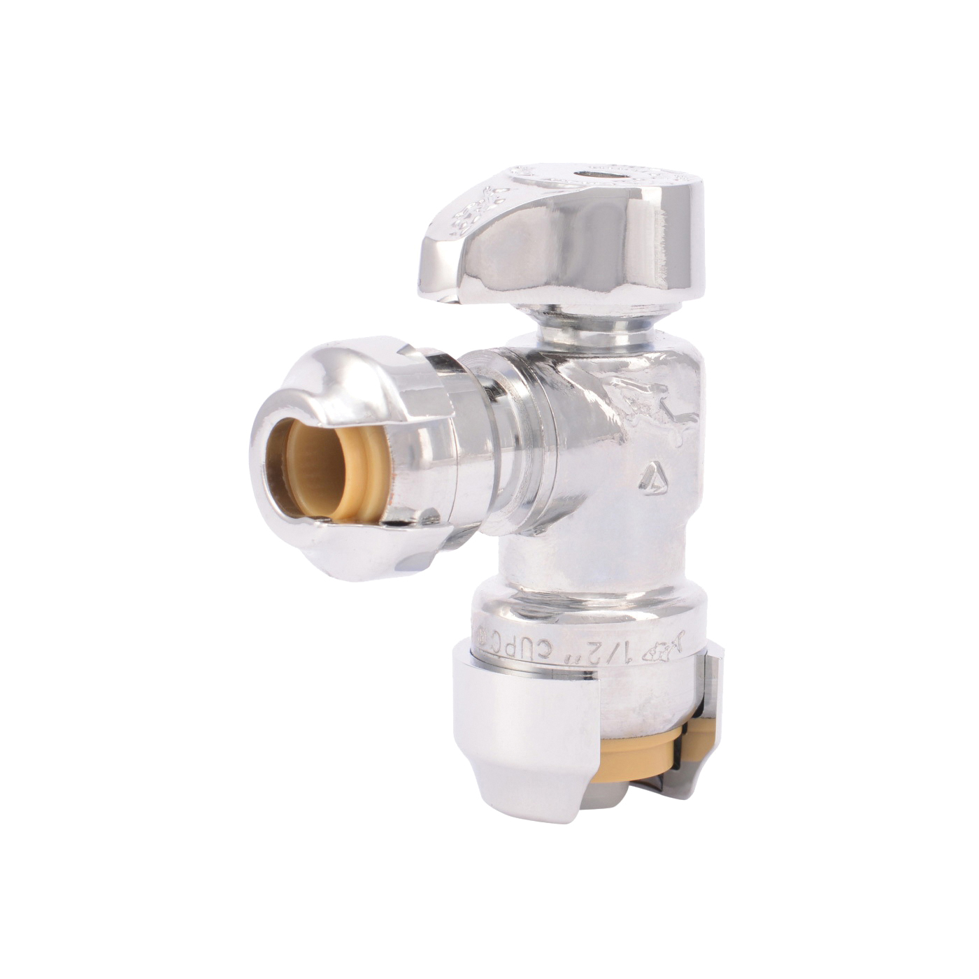 23048-0000LF Angle Stop Valve, 1/2 x 1/4 in Connection, Compression, 200 psi Pressure, Brass Body