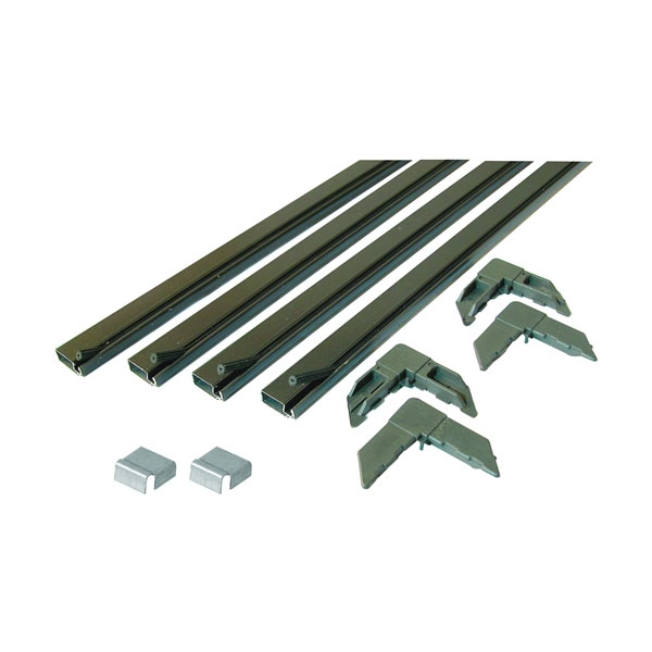 PL 7807 Screen Frame Kit, 4 ft L x 3/4 in W x 5/16 in H Dimensions, Aluminum, Bronze, 10-Piece