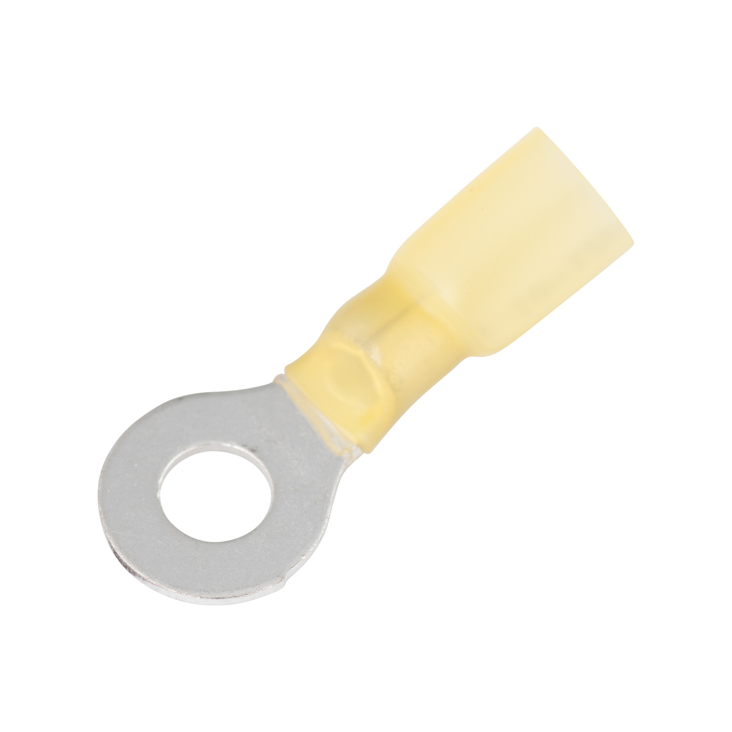 Xtreme AMT-108 Heat-Shrink Ring Terminal, 600 V, 12 to 10 AWG Wire, 1/4 in Stud, Nylon Insulation, Yellow