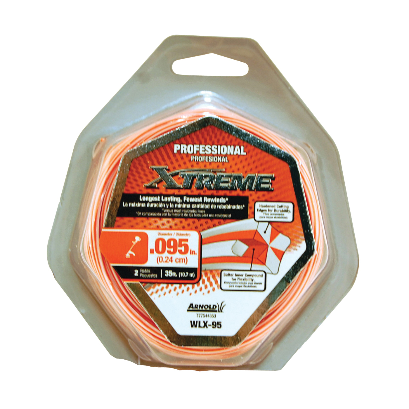 Professional Series WLX-95 Trimmer Line, 0.095 in Dia, 40 ft L, Monofilament