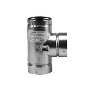 PELLET PIPE 243100 Tee, 3 in, Galvanized