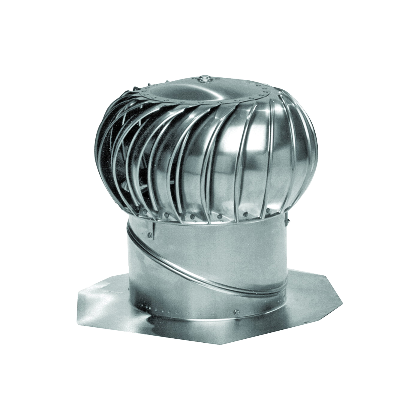 Whirlybird BIB12 Turbine Ventilator, 12 in Dia Throat, Aluminum, Silver