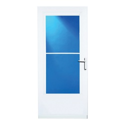 Screen Away 37081032 Storm Door, Wood Core, White