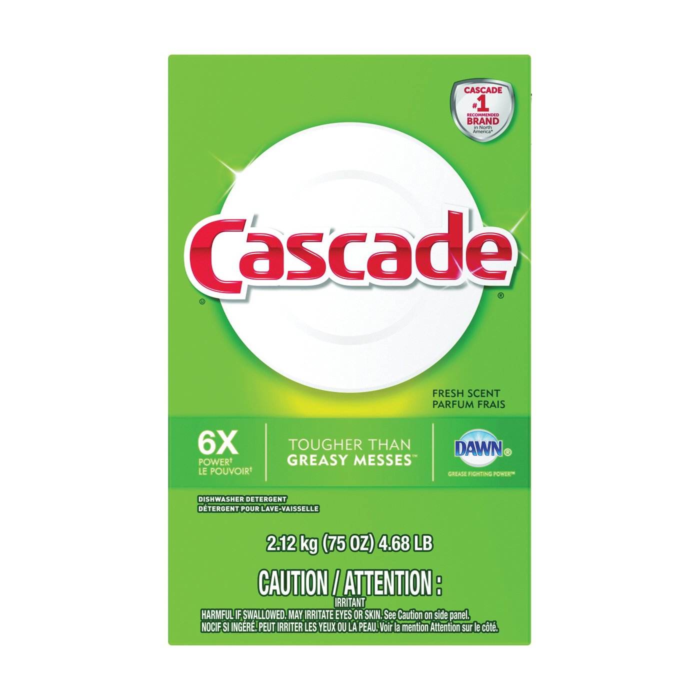 33836 Dishwasher Detergent, 75 oz, Powder, Scented, White