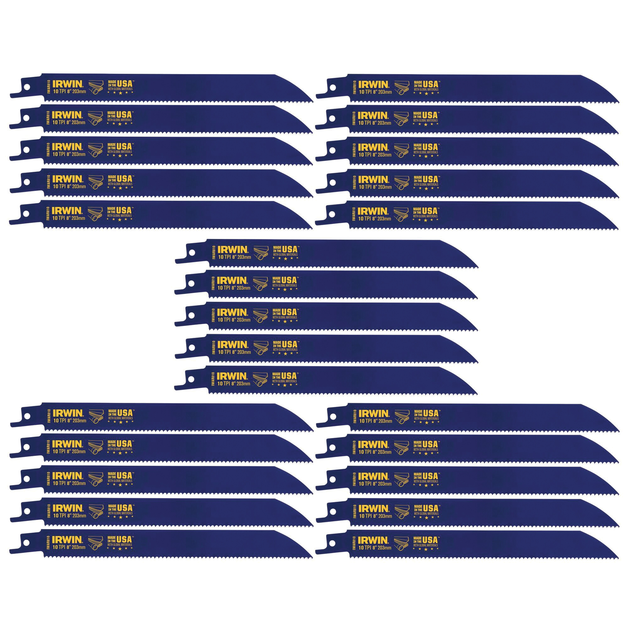 372810B Reciprocating Saw Blade, 8 in L, 10 TPI, Cobalt/Steel Cutting Edge