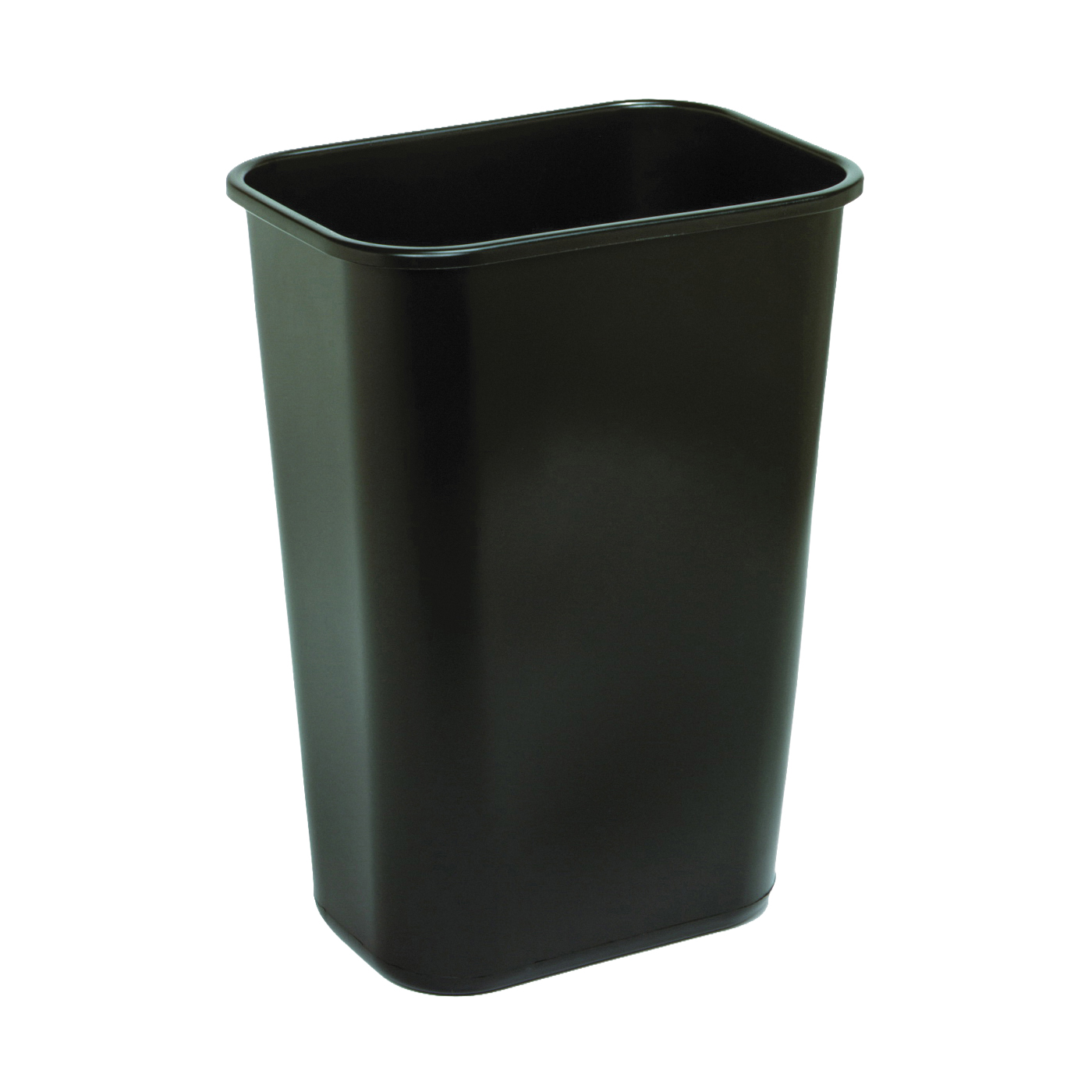 4114BK Waste Basket, 41.125 qt Capacity, Plastic, Black, 19-7/8 in H