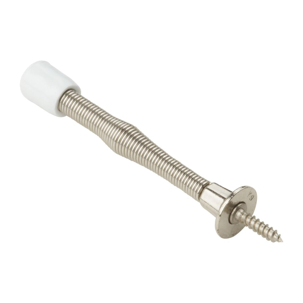 N830-112 Door Stop, 23/32 in Dia Base, 3 in Projection, Steel, Satin Nickel