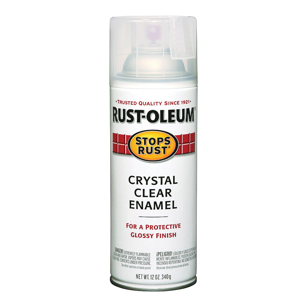 Rust-Oleum 7701830 Rust Preventative Spray Paint, Gloss, Crystal Clear, 12 oz, Can - 1