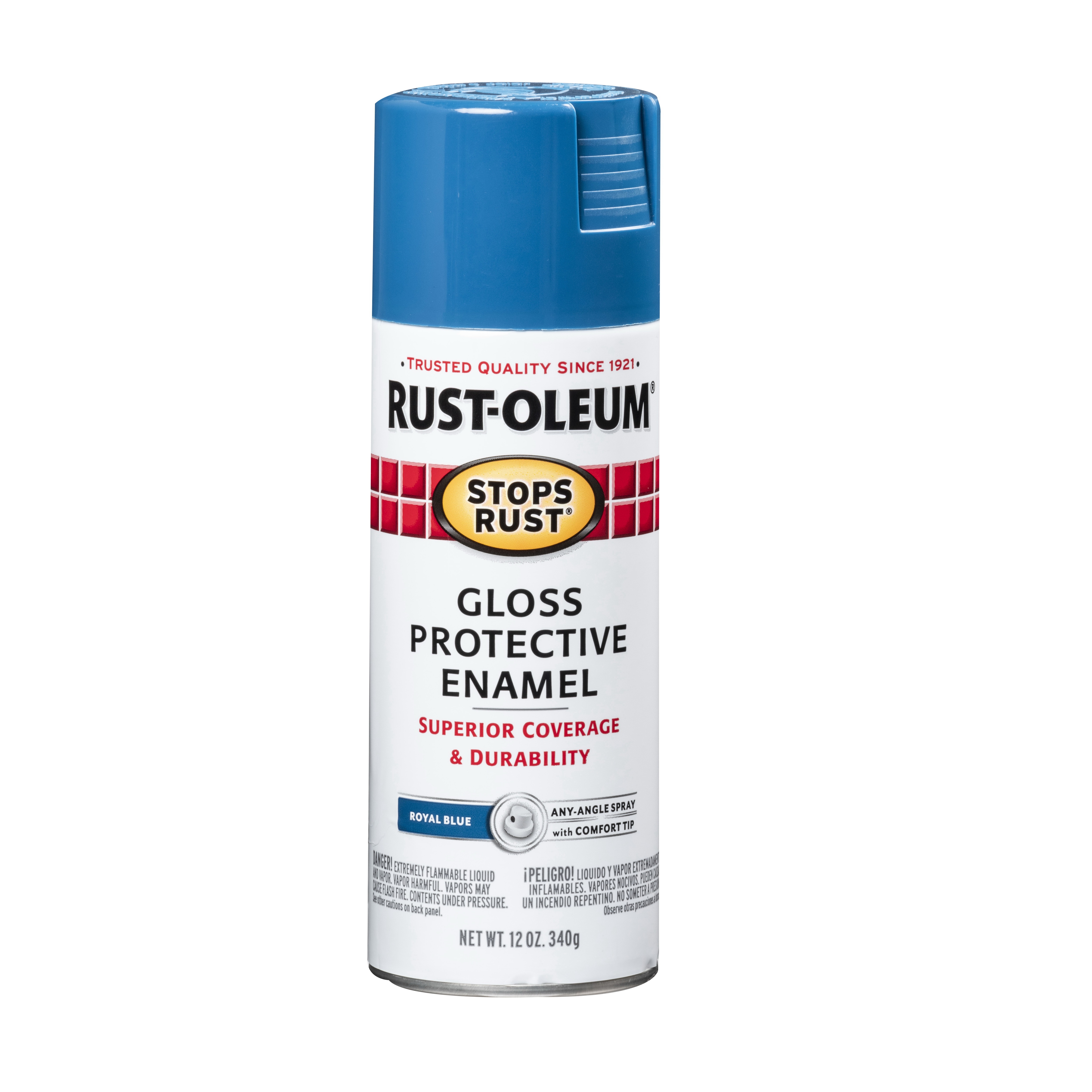 7727830 Rust Preventative Spray Paint, Gloss, Royal Blue, 12 oz, Can