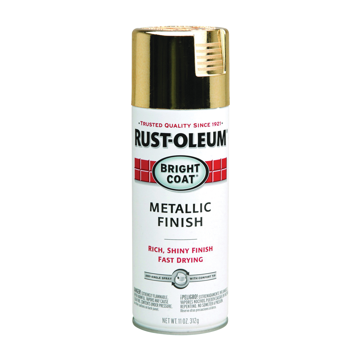 7710830 Rust Preventative Spray Paint, Metallic, Gold, 11 oz, Can