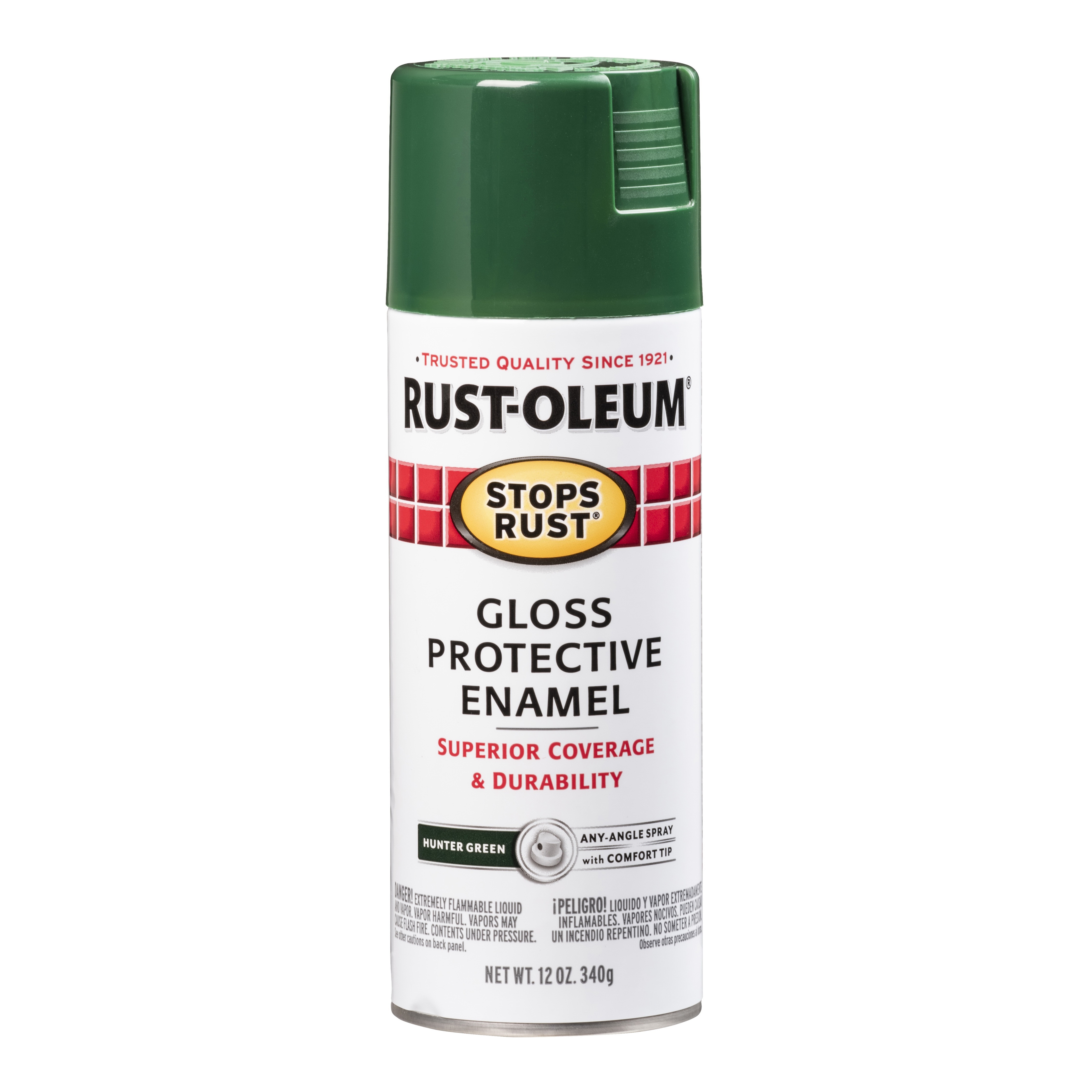 7738830 Rust Preventative Spray Paint, Gloss, Hunter Green, 12 oz, Can