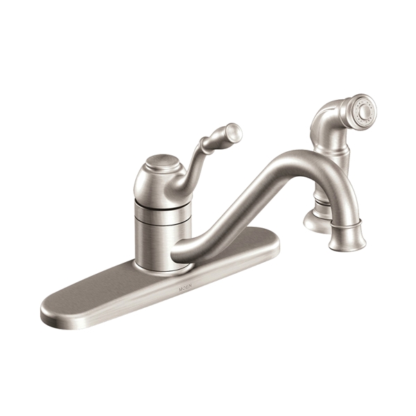 Lindley Series CA87009SRS Kitchen Faucet, 1.5 gpm, 1-Faucet Handle, Stainless Steel, Stainless Steel, Lever Handle