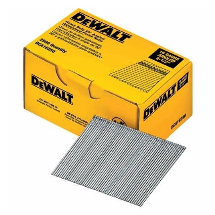 DEWALT DCA16150 Series Finish Nail, Glue Collation, 1-1/2 in L, 16 Gauge, Suitable for: DC618K Finish Nailer