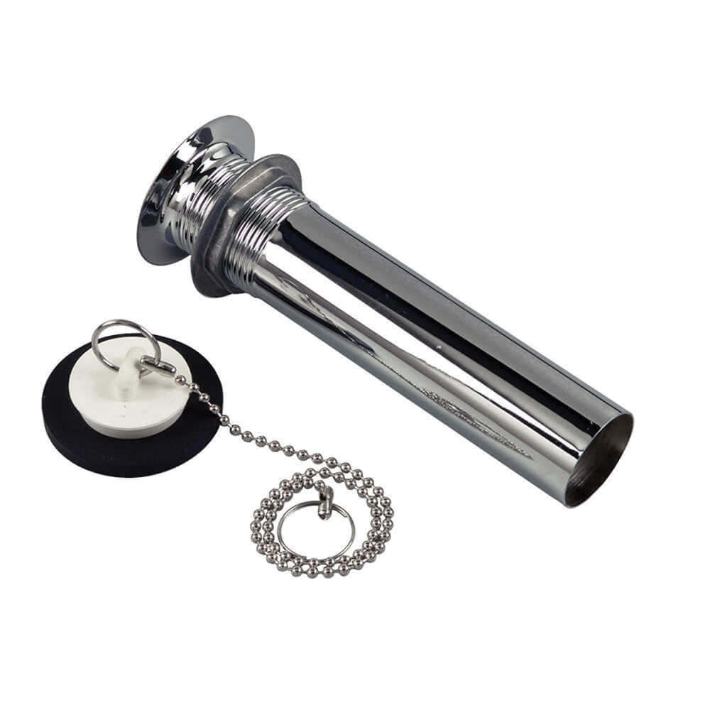 86781 2-Piece Basin Drain, 1-1/4 in Connection, Brass, Chrome