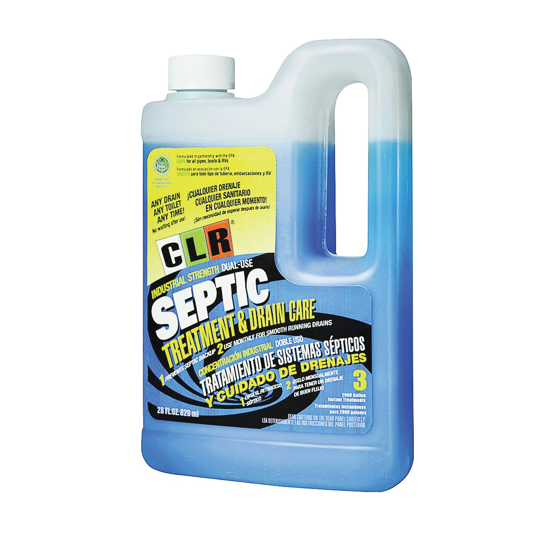SEP6 Septic Tank Cleaner, Liquid, Light Blue, 28 oz Bottle