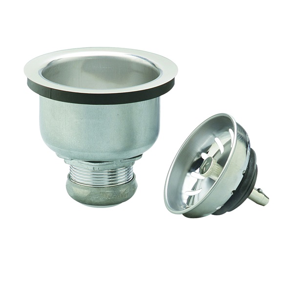 PP5413 Basket Strainer with Locking Shell, Stainless Steel, For: 3-1/2 in Dia Opening Kitchen Sink