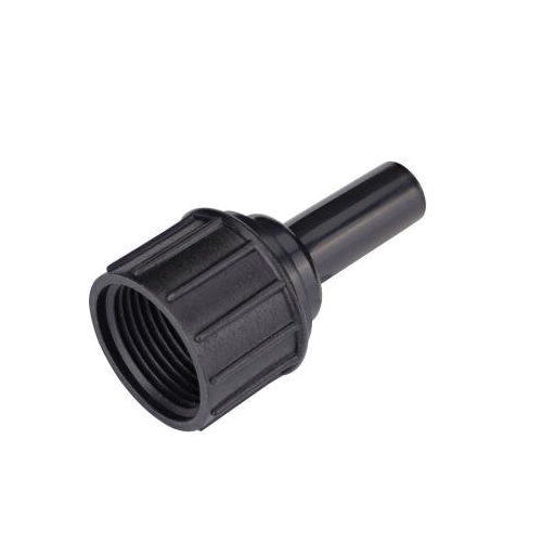 R326CT Swivel Adapter, 3/4 x 1/4 in Connection, FPT x Compression, Plastic, Black