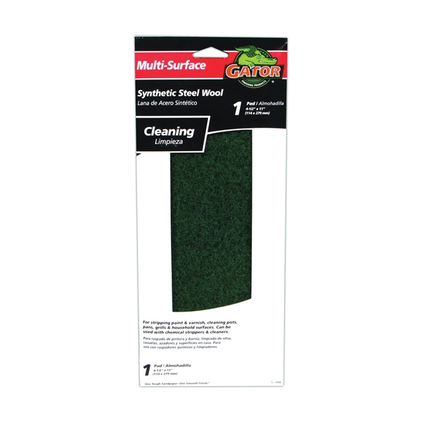 7318 Cleaning and Stripping Pad, 11 in L, 4-1/2 in W