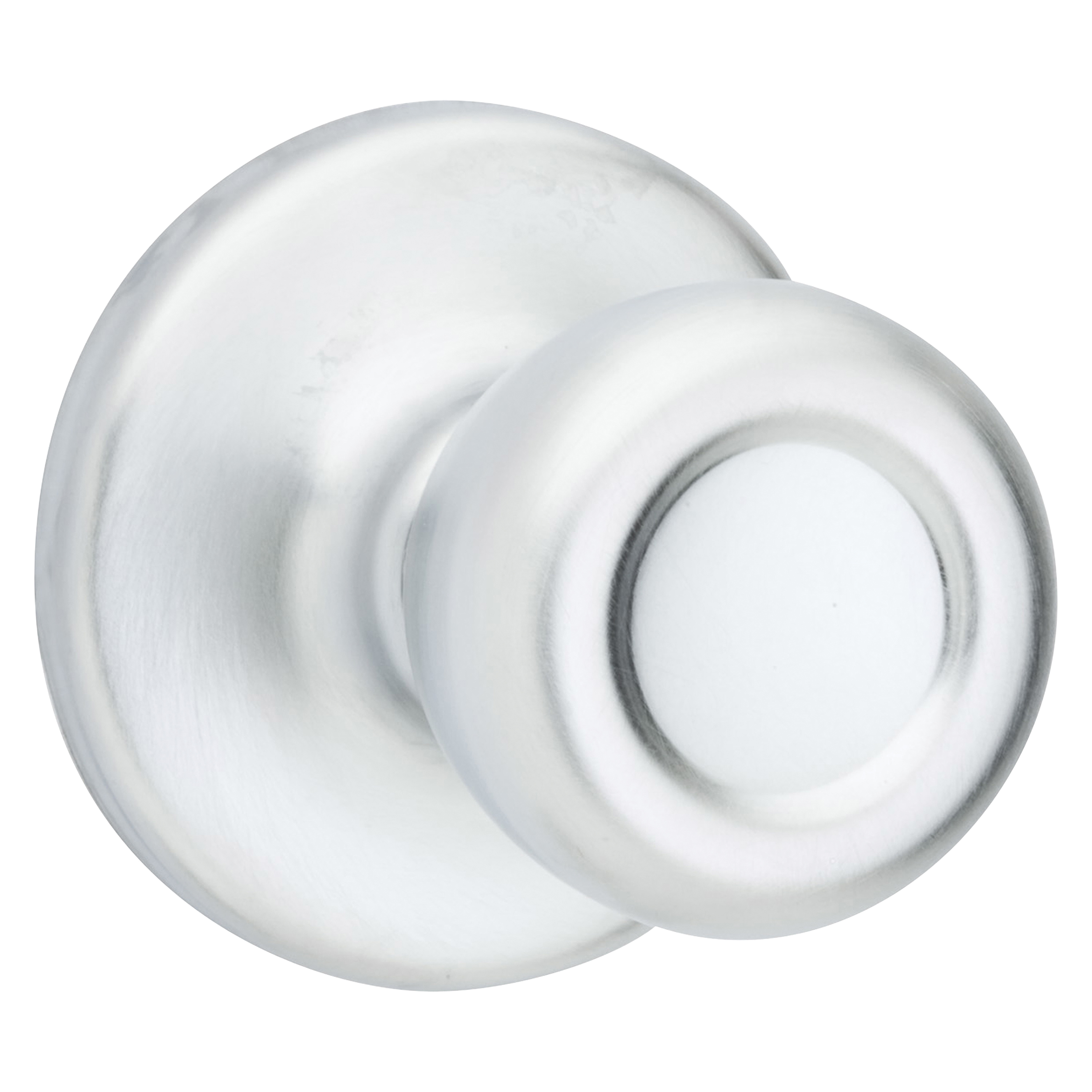 200M 26D CP Passage Knob, Satin Chrome, 1-3/8 to 1-3/4 in Thick Door, 2-1/4 in Strike