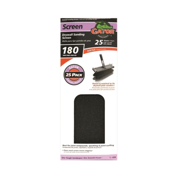 SilicaCut 3301 Sanding Screen, 11-1/4 in L, 4-1/4 in W, 180 Grit, Fine, Silicon Carbide Abrasive, 1-Sheet