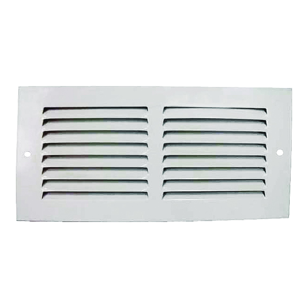 1RA1004 Air Return Grille, 11-3/4 in L, 5-3/4 in W, Rectangular, Steel, White, Powder-Coated
