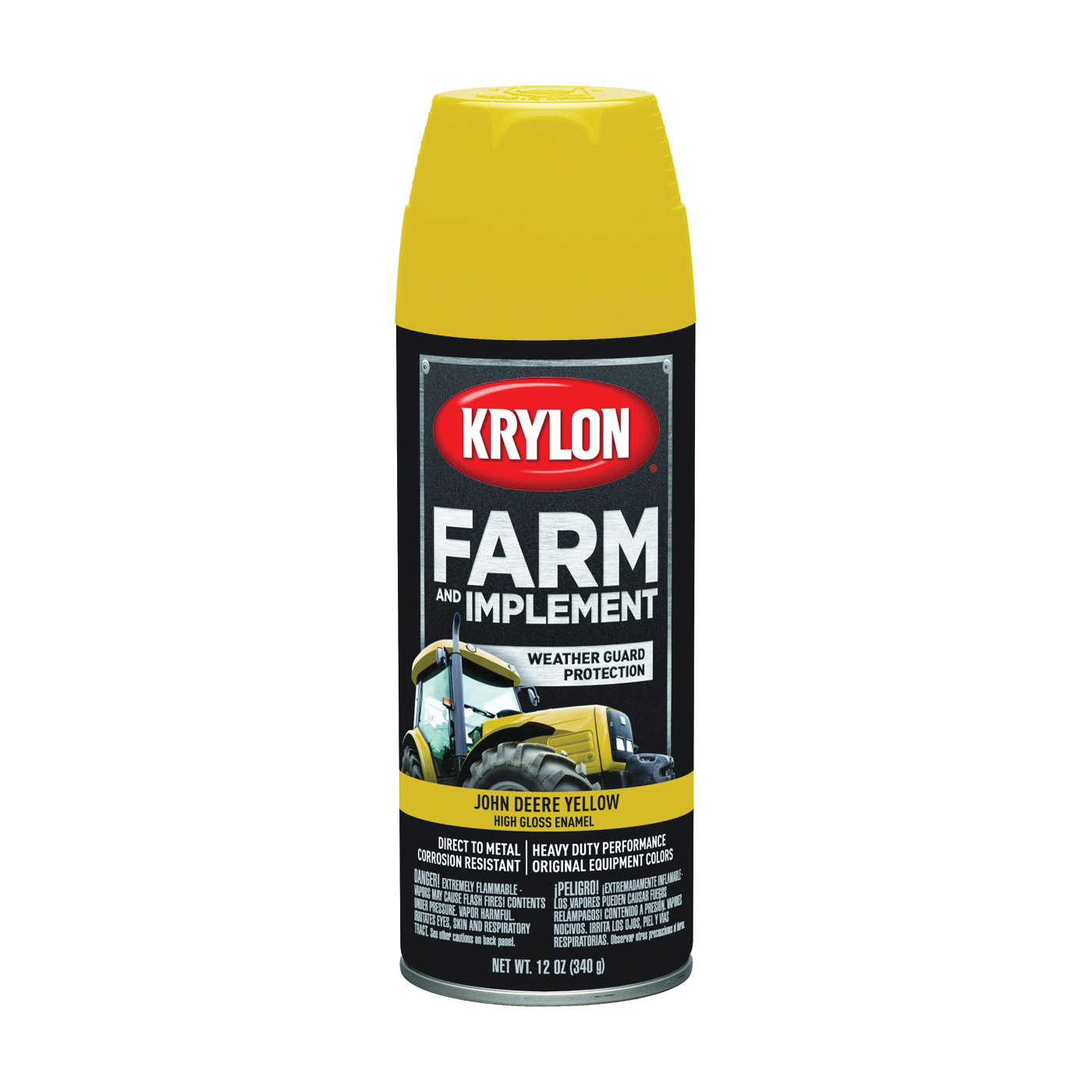 K01934000 Farm Equipment Spray, High-Gloss, John Deere Yellow, 12 oz, Can