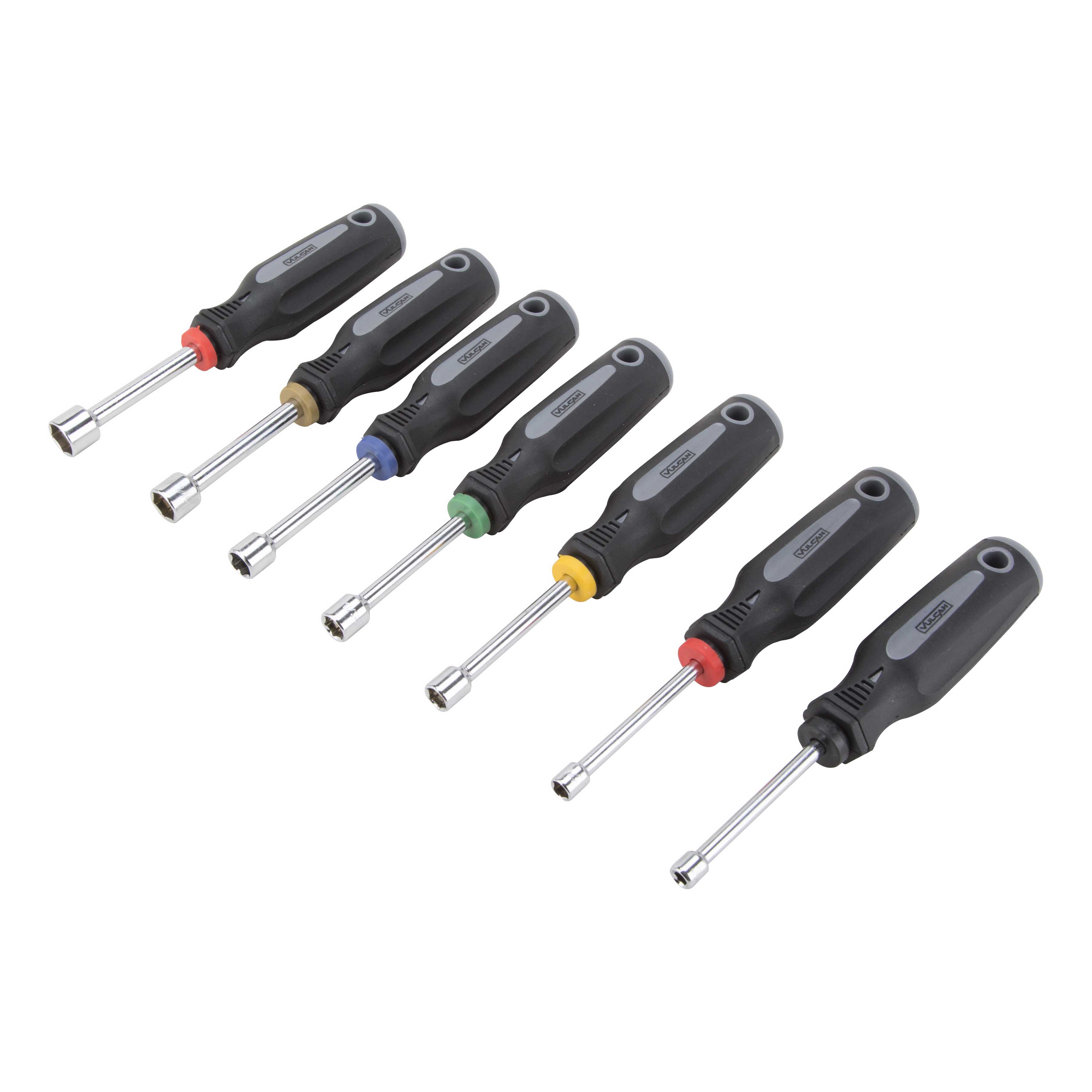 SD-SET-3 Nut Driver Set, 7 -Piece, Carbon Steel, Chrome, Black/Gray