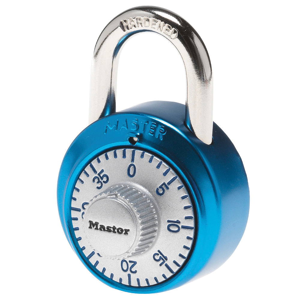 1561DAST Dial Padlock, Keyless/Non-Keyed Key, 9/32 in Dia Shackle, 3/4 in H Shackle, Steel Shackle, Anodized