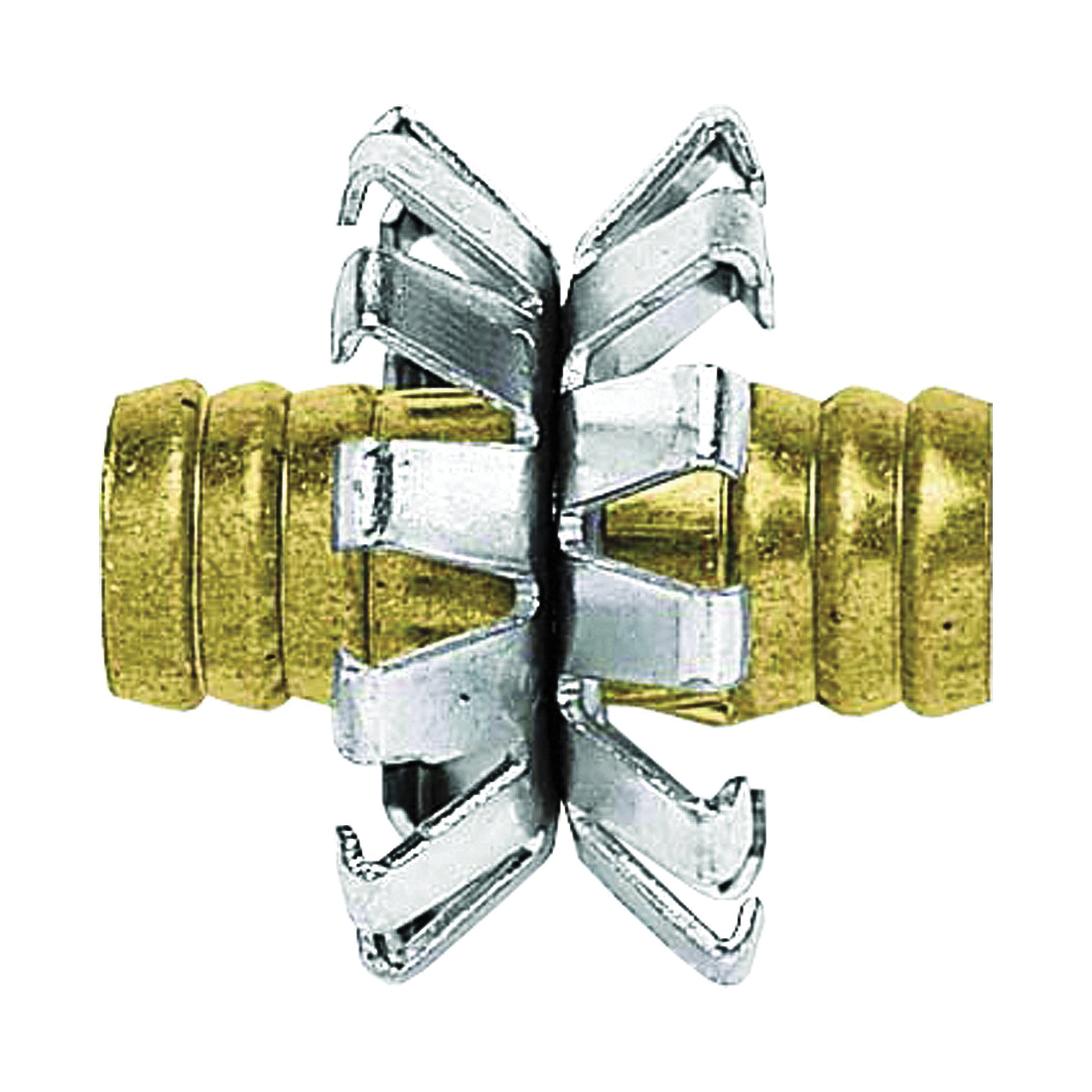 812154-1001 Heavy-Duty Clinch Hose Mender, 1/2 in, Brass