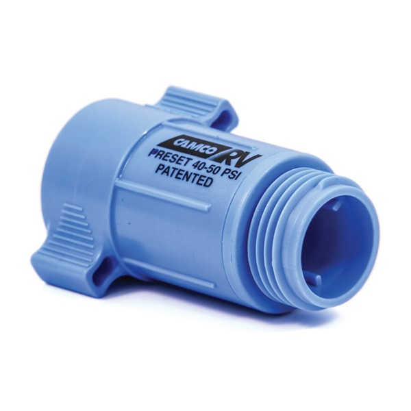 Camco 40143 Water Pressure Regulator, 3/4 in ID, Female x Male, 40 to 50 psi Pressure, ABS, Blue - 2