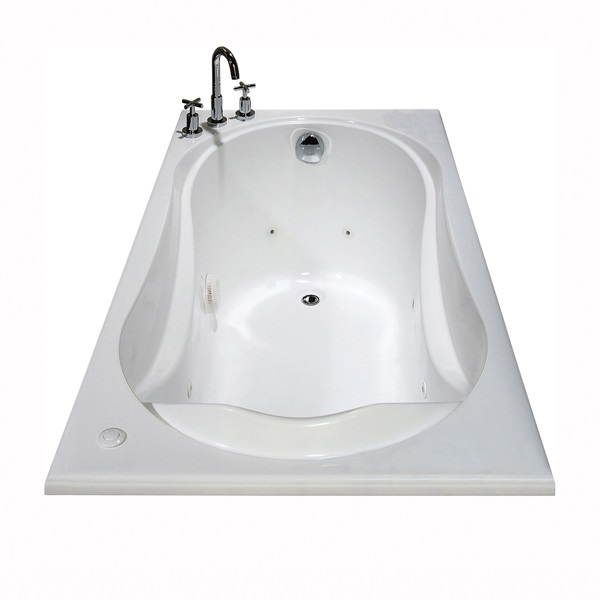 Cocoon 6032 Series 102722-091-001 Bathtub, 40 to 52 gal Capacity, 59-7/8 in L, 31-7/8 in W, 20-1/2 in H, Acrylic